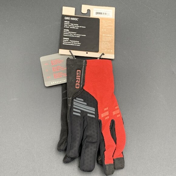 Giro Havoc Mountain Biking Gloves Adult Ginja Red Black X-Large XL Hook Loop NEW - Picture 5 of 7